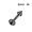 Black, variant on 16G Spike Top Labret Flat Back Stud Titanium Piercing Jewelry for Women Men Sold Individually