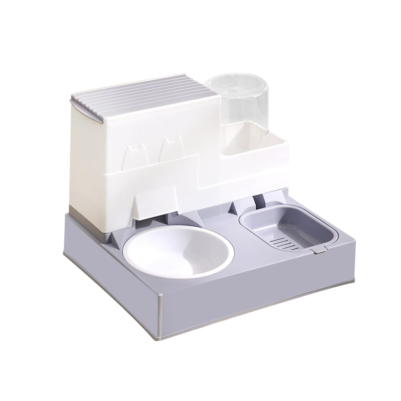 oshhnii 2 in 1 Automatic Cat Feeder Pet Feeder Cat Water Dispenser and Food Bowl Set for Gray