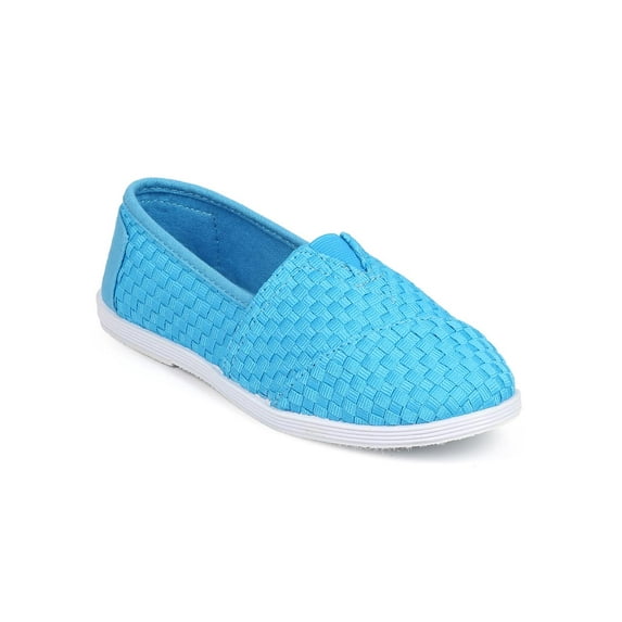 Forever DF01 Women Woven Round Toe Classic Slip On Loafer Flat