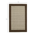 thumbnail image 3 of Mainstays Farmhouse Faux Sisal Olefin Brown Border Indoor Accent Rug, 2'6"x3'10", 3 of 9