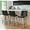 Black, variant on Counter Height Bar Stools Set of 3,FSC Certified Upholstered Faux Leather Bar Stools Set of 3 with Back, Metal Base, 27" Seat Height (Black)