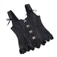 thumbnail image 6 of Renaissance Corset Tops for Women Floral Lace Up Overbust Bustier Vest Vintage Waist Cincher Bodice Shapewear Tank Top with Irregular Hem, 6 of 9