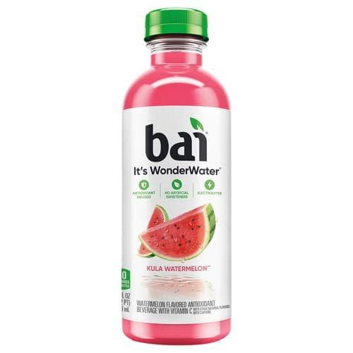 Bai Flavored Water, Kula Watermelon, Antioxidant Infused Drinks, 18 Fluid Ounce - Pack of 2
