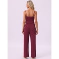 thumbnail image 4 of DARING DIVA Women's Pajama Set Cami Jersey Knit Adjustable Spaghetti Strap Pants L Red, 4 of 7
