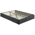 thumbnail image 2 of Yaheetech Full Upholstered Platform Bed Frame with 3 Storage Drawers, No Headboard, Dark Gray, 2 of 6