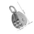 thumbnail image 2 of PAMINGONO 2pcs Heavy Duty Pulley Blocks Double Pulley System Stainless Steel For Home Use, 2 of 6