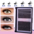 thumbnail image 3 of Kit De Extensión De Pestañas,144 Pestañas Individuales 8-16mm Pinzas Pestañas En Racimo Maquillaje para Mujeres, 3 of 5