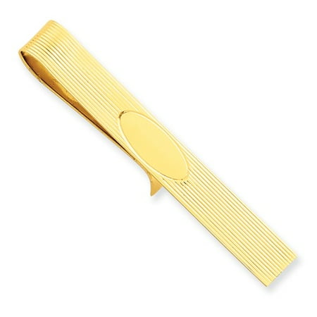 14k Yellow Gold Engravable Tie Bar