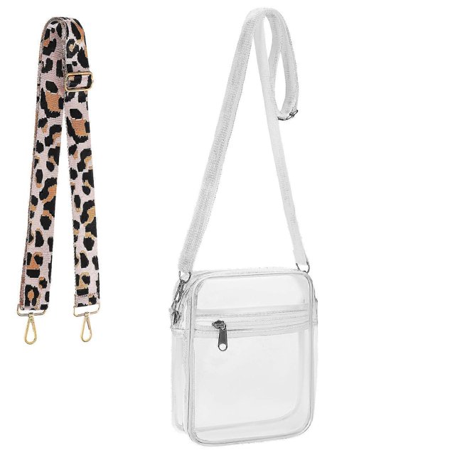 Here's a polished and professional product description based on the title you provided:\n\n \n\n**Clear Crossbody Bag for Women – Stylish Transparent