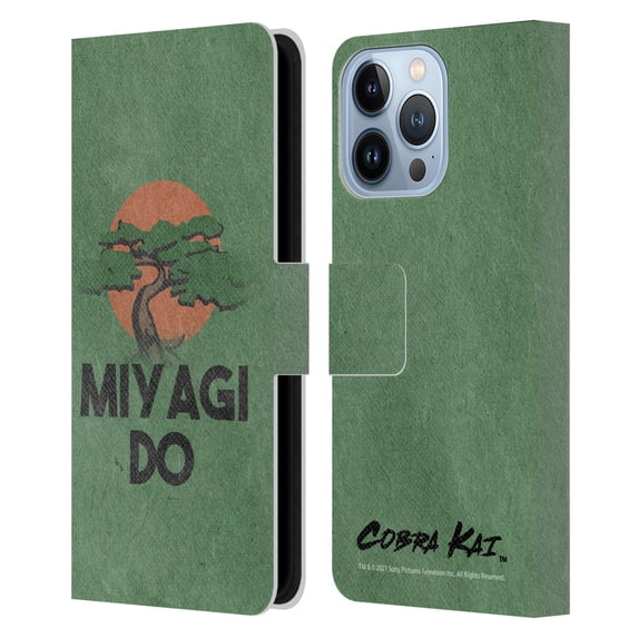 Head Case Designs Officially Licensed Cobra Kai Season 4 Key Art Team Miyagi Do Leather Book Wallet Case Cover Compatible with Apple iPhone 13 Pro