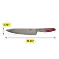thumbnail image 5 of Tasty Chef Knife Set, 3 Piece, Stainless Steel Blades with Guards, Ombre Handles, Red, 5 of 10