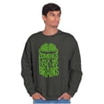 thumbnail image 4 of Funny Zombies Like Me For My Brains Men's Crewneck Sweatshirt Brisco Brands X, 4 of 6
