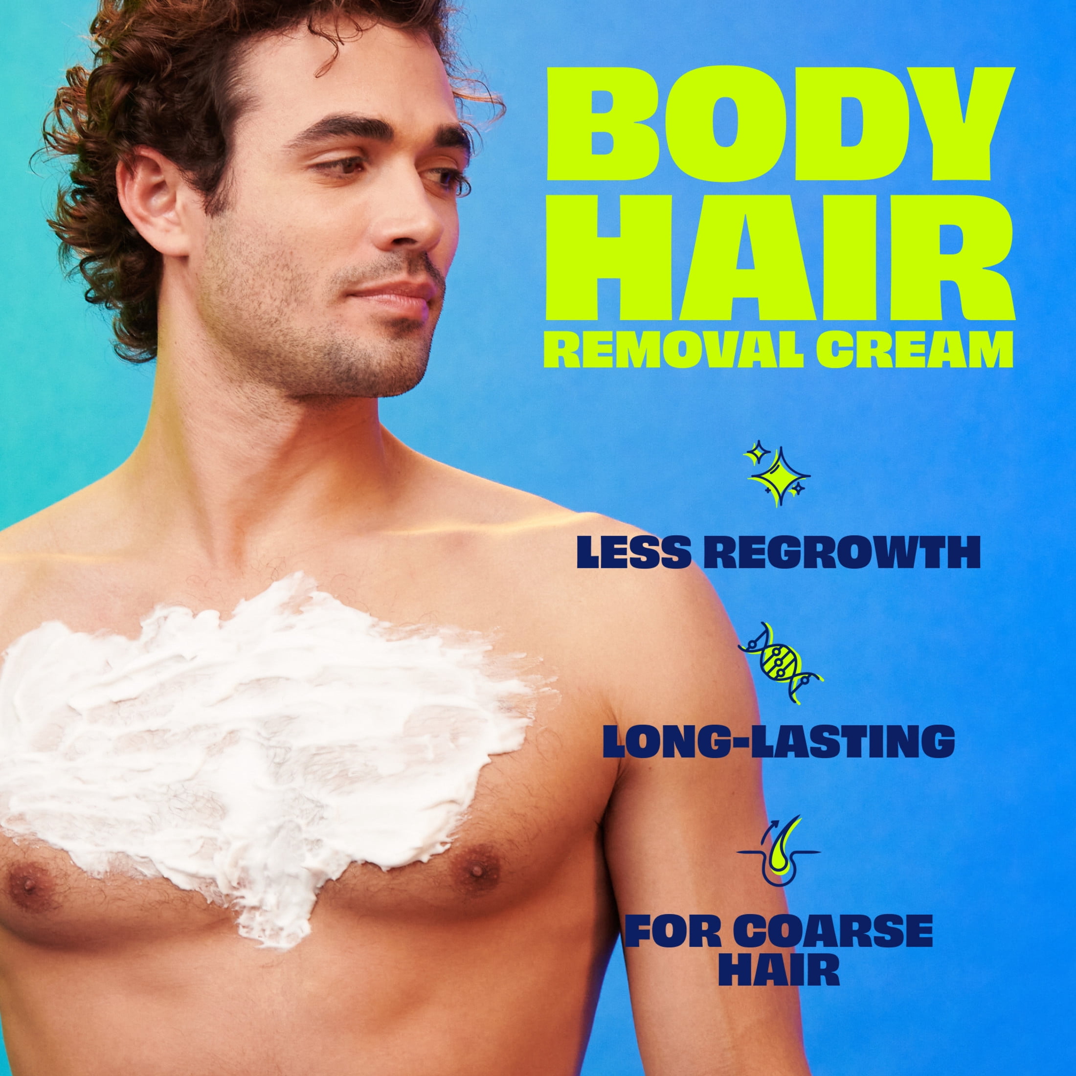 Nair Men Body Hair Remover Cream, Body Hair Removal Cream for Men, 12 oz