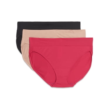 Warners® Blissful Benefits Women's Dig-Free Comfort Waistband Microfiber 3-Pack Hi-Cut