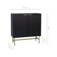 thumbnail image 3 of Aparador Bufetera Top Living Diseño Acanalado con Puertas Negro y Dorado, 3 of 12