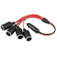 thumbnail image 2 of Lighter Splitter 4 Socket, Plug Socket Splitter Adapter  Lighter Splitter Adapter Portable  For Car Rv, Suv, Racing Car, Truck, 2 of 8