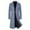 #Gray, variant on DPTALR George Men's Notched Lapel Faux Woolen Overcoat，Mid Long Classy Cozy Trench Coat，Winter Single Breasted Warm Jacket,Black,Big and Tall Men XXL