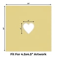 thumbnail image 2 of Soft Yellow Picture Frame Mat for 20x20 Frames - Heart Opening for 5x5 Photos - 1 Mat, 2 of 7