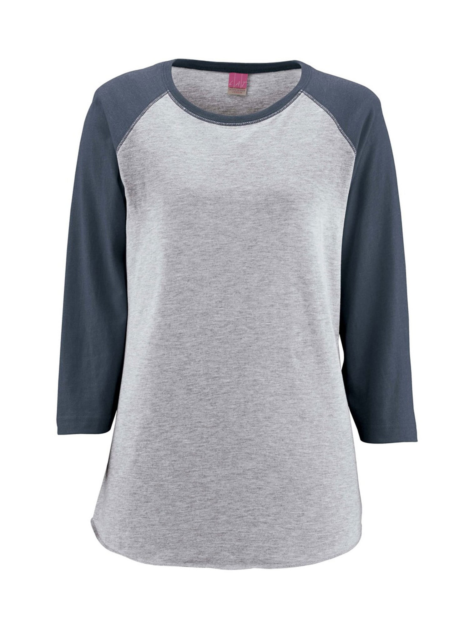 Valentine's Day Women's 3/4 Sleeve Plaid Heart Printed T-Shirt - Raglan Baseball Tee Top (Gray, Size S)