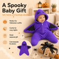 thumbnail image 2 of Halloween Baby Starfish Onesie Unisex Star Suit Hooded Wearable Blanket Footie Jumpsuit, 2 of 8
