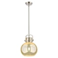 thumbnail image 2 of 410-1SM-BB-G410-10ME Innovations Lighting Newton Sphere - 1 Light Stem Hung Mini Pendant-13.38 Inch Tall and 10 Inch Wide-Brushed Brass Finish-Mercury, 2 of 6