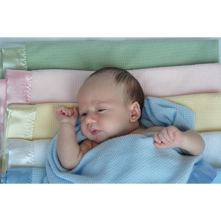 Baby Morgan Aqua Green Acrylic Waffle Weave Baby Blanket ...