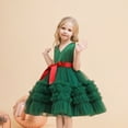 thumbnail image 4 of Godderr Christmas Lace Tutu Dress Princess Dress Bridesmaid Dress Party Gown Tiered Skirt for Toddler Girls 18m-16y, 4 of 9