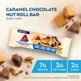 Caramel Chocolate Nut Roll Snack Bar, Protein Snack, High in Fiber, 2g