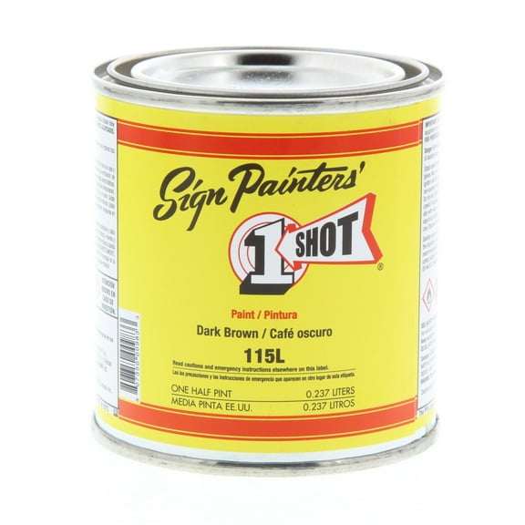 1 Shot Lettering Enamel, 8 oz., Dark Brown