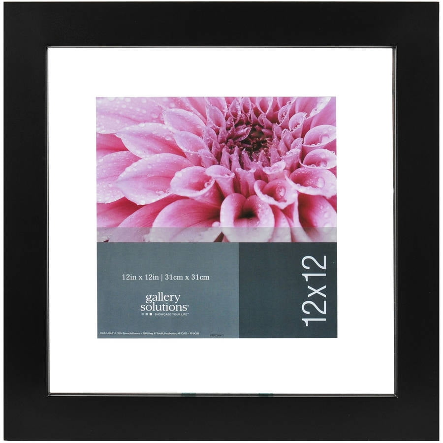 Gallery Solutions Floating Picture 12x12 Frame, Black