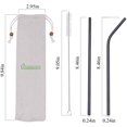 thumbnail image 3 of ReaNea 18 Piece Black Stainless Steel Straws,8.5 ''Reusable Drinking Straws,with Portable Pouch, 3 of 7