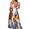 thumbnail image 3 of Femmes d'Été Boho Floral Longue Robe Soirée Plage Robe de Plage, 3 of 6