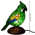 thumbnail image 2 of Vintage Resin Bird Table Lamp Decor with 3W LED Warm White Bulb – Handcrafted Animal Resin Craft Ornament, Desktop Accent for Home Office, Living Room & Bedroom Nightstand Decor, 0.43in, Green, 2 of 3