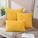 thumbnail image 1 of Nvzi Funda de almohada de vellón con copos de nieve, 3 piezas, clásica y atemporal, funda de almohada simple de color puro, 17,72 x 17,72 pulgadas (amarillo brillante), 1 of 5