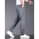 thumbnail image 4 of Pantalones de marca para hombre, tela Lyocell elástica suave, ropa de verano, pantalones casuales, pantalones finos de cintura elástica, pantalones ajustados de negocios para hombre, 4 of 5