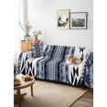 thumbnail image 3 of Navy Blue Boho Couch Cover for Dogs, Vintage Abstract Art Ethnic Tribe Washable Sofa Covers Slipcover for Pets Dogs Futon Cover, Couch Recliner Covers, Oversized Chair Slipcover 71"x91", 3 of 9