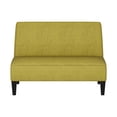 thumbnail image 6 of Andeworld Linen Loveseat Sofa Couch Upholstered Small Loveseat for Bedroom Armless Living Room Chairs Cushioned 2-Seater Settee loveseat (Green), 6 of 7