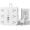 white, variant on 16-in-1 Surge Protector Power Strip with 12 AC Outlets, 4 USB Ports (2 USB-C & 2 USB-A) | 10A Overload Protection, Flat Plug Extension Cord for Office Gaming Travel (Black, 6FT)