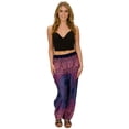 thumbnail image 1 of Happy Trunks New Harem Pants Womens Plus Hippie Bohemian Yoga Elephant - High Waisted Baggy Pants for Women (Small, Purple Honeycomb), 1 of 7