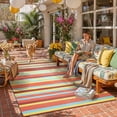 thumbnail image 2 of BERTHMEER 6'x9' Multi Color Outdoor Rugs Clearance，Easy Clean Waterproof Plastic Straw Patio Rugs for Deck，Camping，Beach，Picnic，Garden and Balcony, 2 of 4
