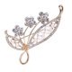 thumbnail image 1 of flor de material cristal con perla simulada con pasador de seguridad, bufanda, , sombrero, bolsa, decoración Yuyangstore Broches de boda para mujer, 1 of 8