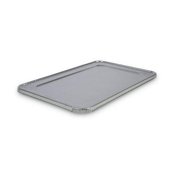 Boardwalk Aluminum Steam Table Pan Lids, Fits Full-Size Deep Pan, 380 Gauge, 0.63" Deep, 12.88 x 20.81, 50/Carton