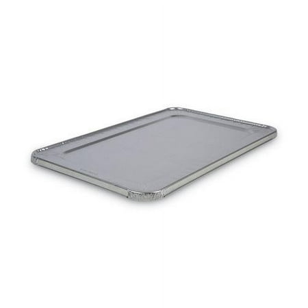 Boardwalk Aluminum Steam Table Pan Lids, Fits Full-Size Deep Pan, 380 Gauge, 0.63" Deep, 12.88 x 20.81, 50/Carton