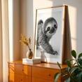 thumbnail image 3 of Sloth close-up photography - Photography Animal Wildlife Black and White Nature Portrait Minimalist Humor Unframed Wall Art Print 12 x 18 inches, 3 of 60