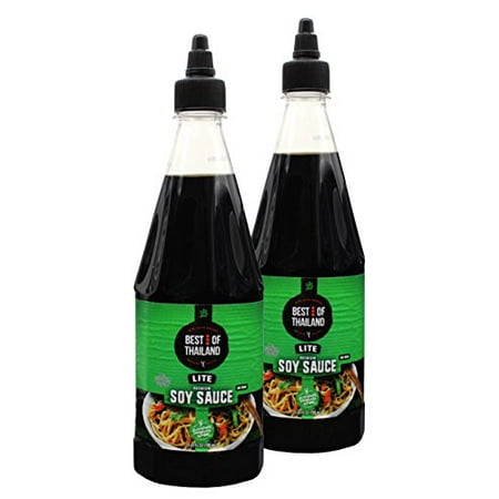 Premium Lite Soy Sauce Low Sodium – No MSG – Kosher – Real Asian Brewed – Ideal for Marinating Fish, Meat & Roasted Vegetables – Squeezable Bottle - (Pack of 2 23.6-oz Bottles) By Best of
