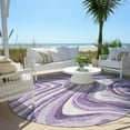 thumbnail image 6 of Addison Rugs Chantille Indoor/Outdoor Transitional Swirls Lavender Washable Round Rug, 8' x 8', 6 of 6