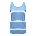 thumbnail image 6 of CaiJunJia T Shirts for Women,Women's Summer Striped Tank Tops Sleeveless Crewneck T-Shirts Basic Knit Basic Casual Loose Blouse, 6 of 6