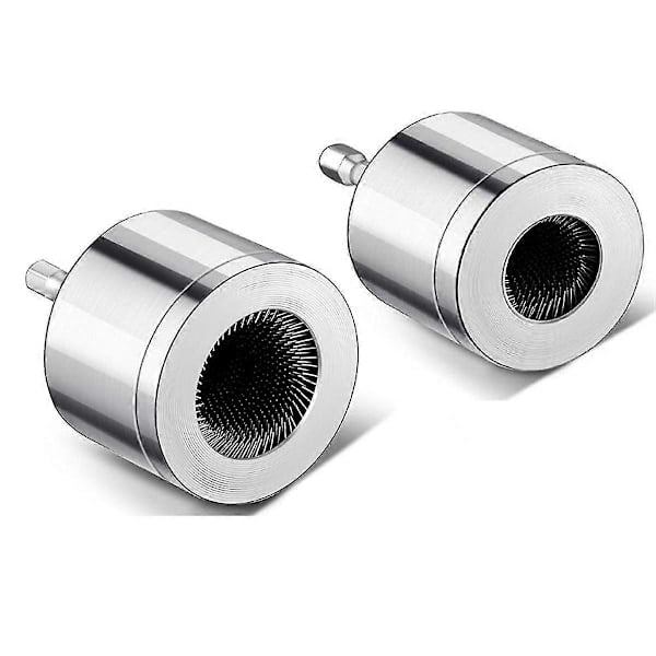 2-Pack Copper Pipe Cleaning Brush, All-Metal HVAC Pipe Cleaning Brush for Drill Power 1/4 Inch Shaft