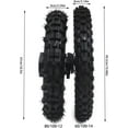 thumbnail image 4 of Miumaeov 12" Rear Wheel Rim 80/100-12+14"Front Wheel Rim 60/100-14 Tire For Dirt Pit Bike, 4 of 9