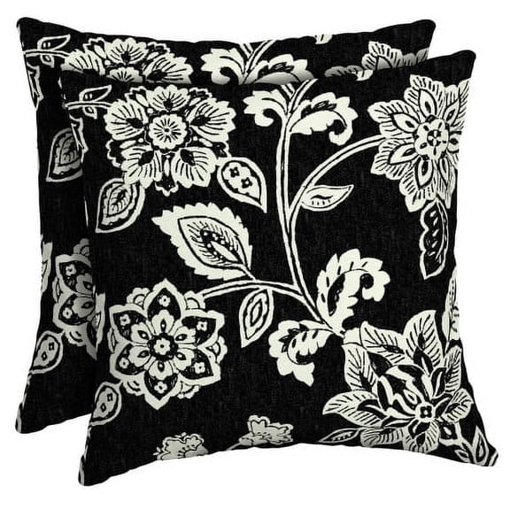 ARDEN Outdoor Toss Pillow (2 Pack) 16 x 16, Ashland Black Jacobean